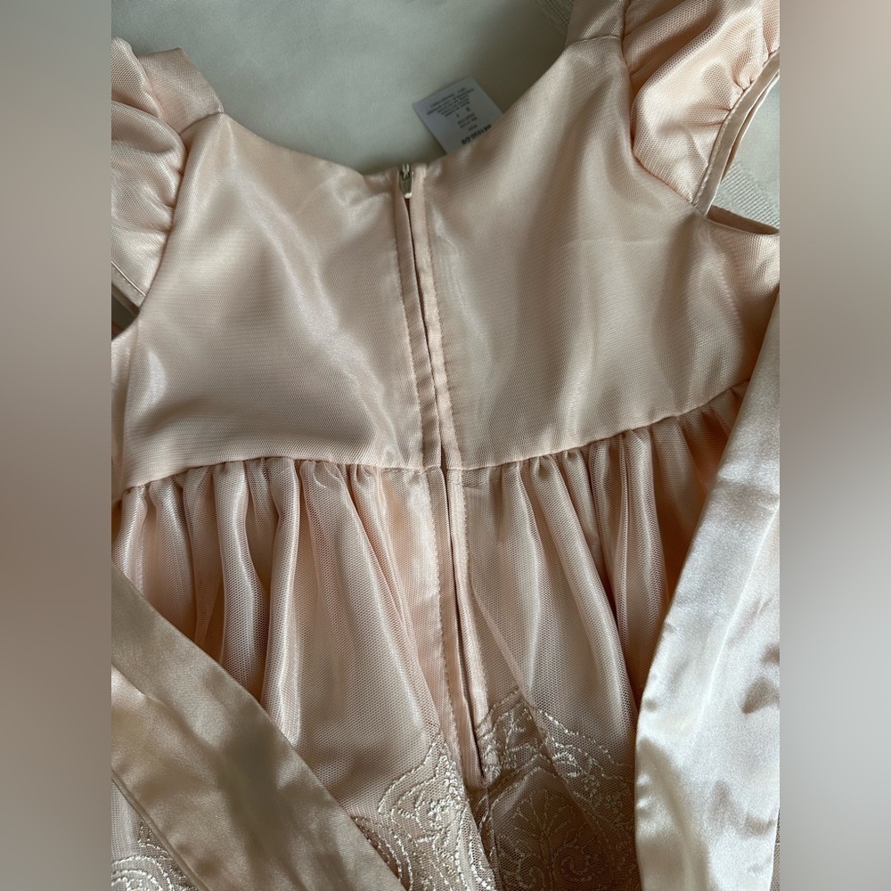 Bonnie Jean Blush and Gold Elegant Dress - Picture 11 of 13